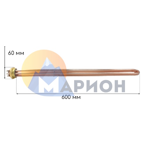 Блок ТЭН 15 кВт 220 В G1 1/2" медь/латунь (трубка + колпак) HTH